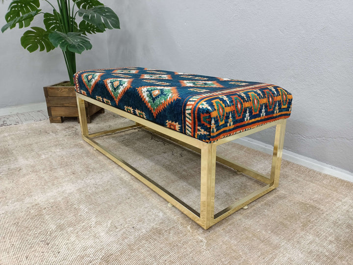 Small Relaxing Bench for Kids Room, Reading Lounge Bench, Solid Wood High Back Bench, Simple Sofa Solid Wood Bench, Fabric Upholstered Single Sofa, Bench with Arms