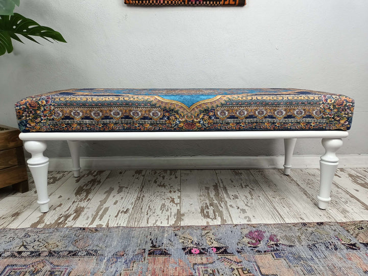 Entrance Hall Modern Decor Sitting Bench, Home Rocking Bench, Mid Century Modern Upholstered Fabric Rocking Bench, Movie To Watch Comfort Bench