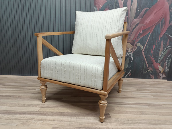 Woven Fabric Armchair For Dining Table