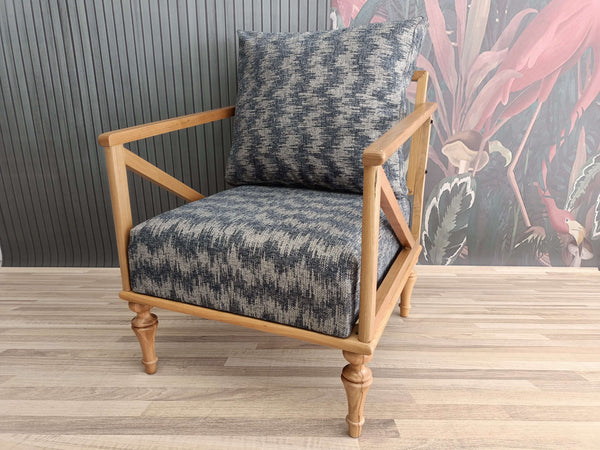 Upholstered Armchair Convertible Rocking Chair, Armchair with Classic Legs, Bohemian Pattern Armchair Seat, Modern Armchair in Bedroom