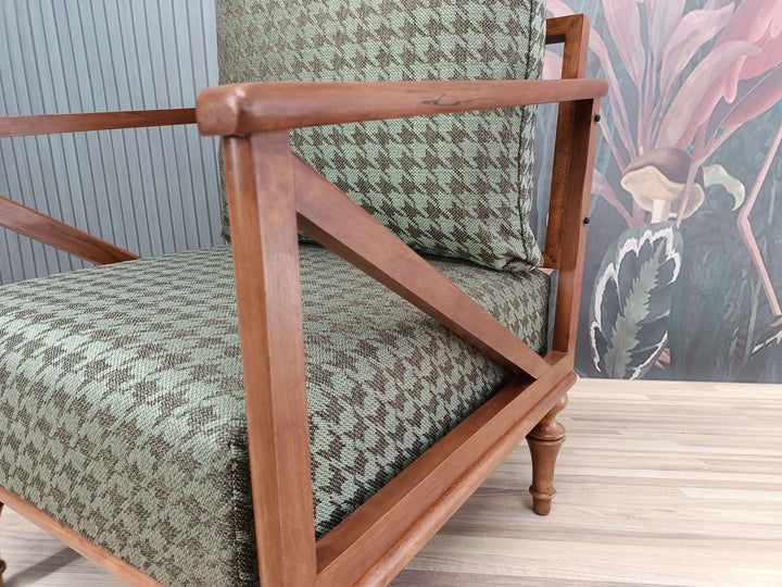 Living Room Setting Chair, Easy Assembly Wooden Armchair, Durable Construction Rocking Armchair, Oriental Leg Armchair