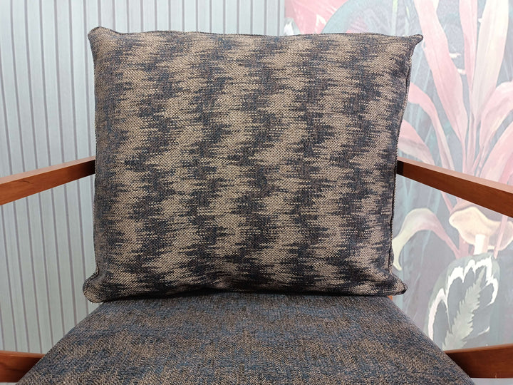 Modern Upholstered Armchair in Bedroom, Detailed View of Upholstered Armchair Cushion, Detailed View of Upholstered Armchair Cushion