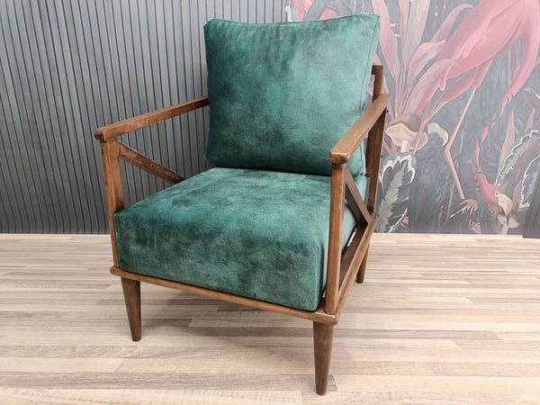  Green Upholstered Reading Chair, Entrance Hall Chic Rocking Armchair, Relaxion Rocking Armchair, Comfortable Armchair