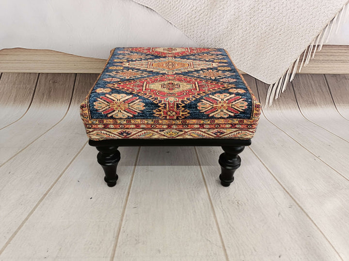 Vintage Upholstered Ottoman Bench for Entryway, Durable Wood Leg Bench, Easy To Clean Upholstered Bench, Sofa Footrest Bench for Living Room Entrance Office,
