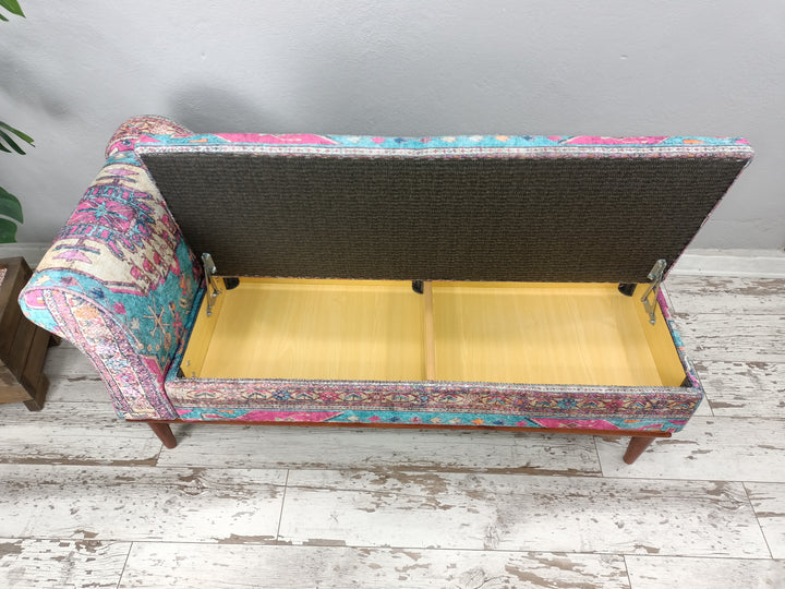 Entrance Hall Modern Decor Sitting Bench, Home Rocking Bench, Mid Century Modern Upholstered Fabric Rocking Bench, Movie To Watch Comfort Bench