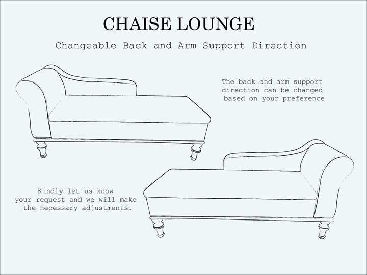 Chaise Lounge with Printed Fabric, Natural Ottoman Chaise Lounge With Classic Legs, Customizable Dining Room Velvet Chaise Lounge