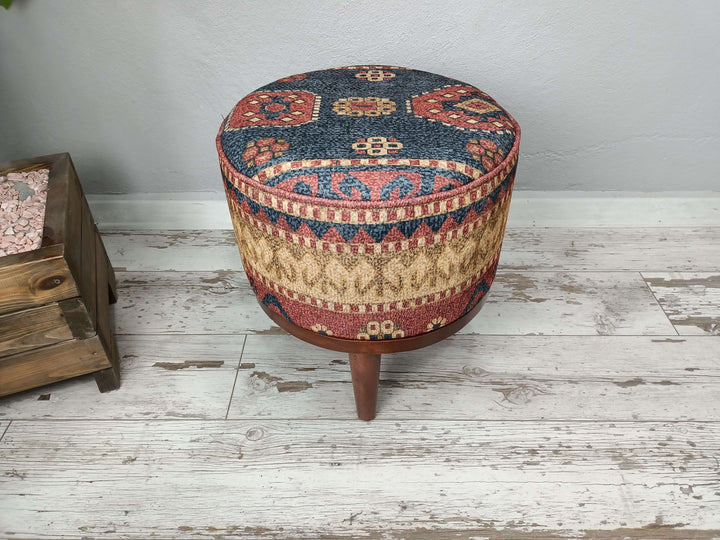 New House Decorative Bench, Practical Upholstered Footstool Bench, Conical Leg Upholstered Bench, Handcrafted Ottoman Bench With Interior