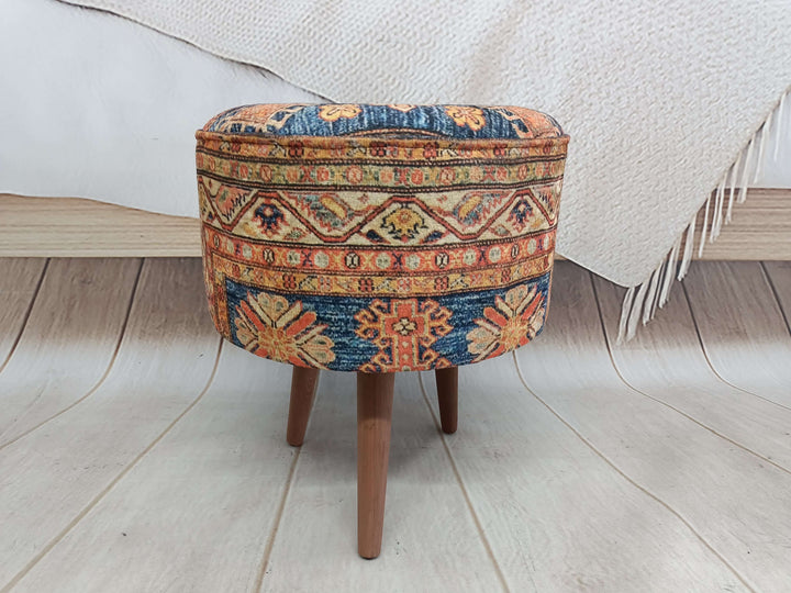 Storage Footstool Bench, Bohemian Bench, Lounge Bench, Clothes Chest Bench, End Of Bed Bench, Turkish Kilim Pattern Ottoman Bench with Storage