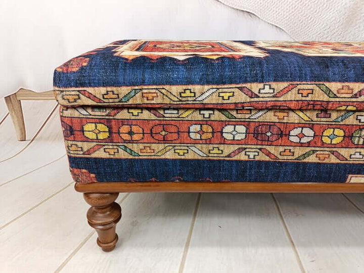 Wooden Shower Stool Small Bench Decoration Square Stand Wooden Footstool, Ottoman Foot Rest Stool Bench, Replacement Shoe Stool Bench, Embroidered Wooden Stool Bench