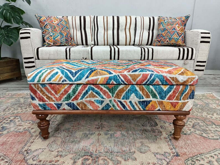Funky Bench, Entry Chair, Shoe Bench, Storage Organizer Bench, Handmade Furniture, Dressing Bench, Easy To Clean Upholstered Bench