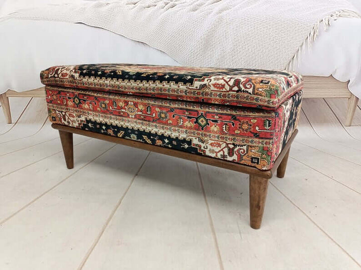 Living Room Bench, Solid Wood Ottoman Stool Bench, Footrest Step Stool Bench, Upholstered Ottoman Stool Bench, Modern Velvet Vanity Stool Bench