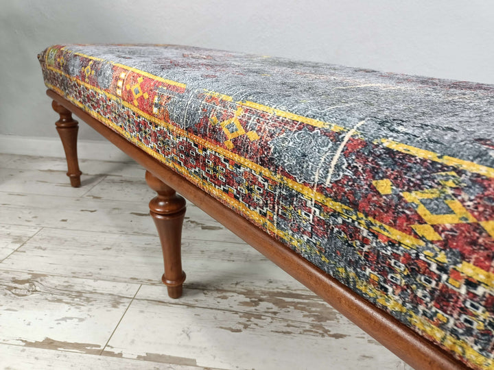 Farmhouse Bench, Dressing room bench, Window seat, Upholstered bench, Bedroom bench, Bench with Arms, Upholstered Ottoman