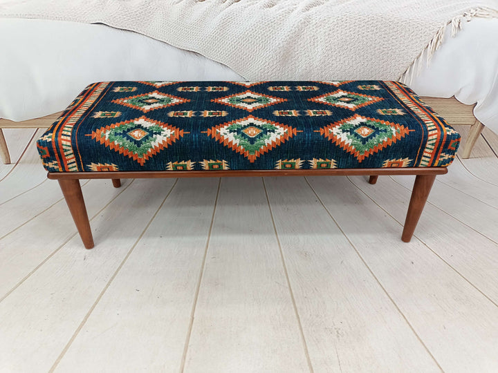 Eco Friendly Bench, Pet Friendly Upholstered Bench, Dressing room bench, Window seat, Wooden Leg Bench, End Of Bed Bench, Living Room Bench