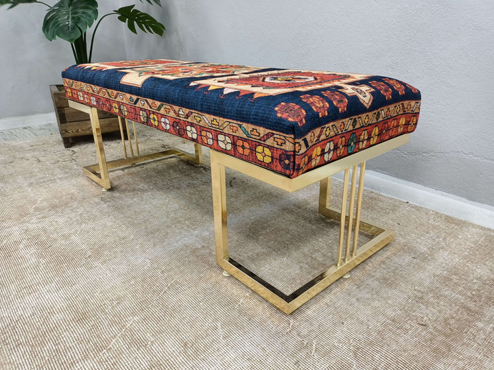 Relax Sitting Comfortable Bench, Comfortable Sitting Bench, Wooden Rocking Bench With Oriental Legs, Dressing Table Set Bench