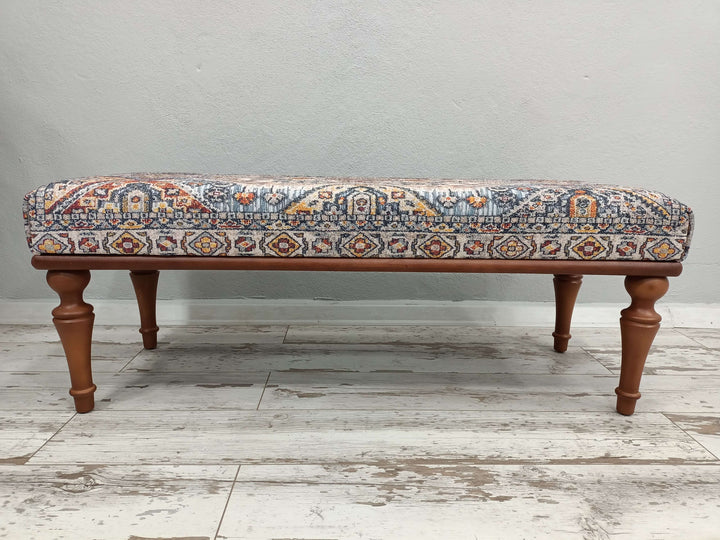 Mid Century Modern Upholstered Fabric Rocking Bench, Movie To Watch Comfort Bench Mid Century Modern Upholstered Fabric Bench, Wooden Bench with Backrest