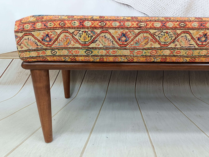 Dining Table Bench, Livingroom Relaxion Bench, Eraseble Fabric Upholstered Footstool Bench, Handmade Comfortable Bench, Outdoor Beside Armchair Bench