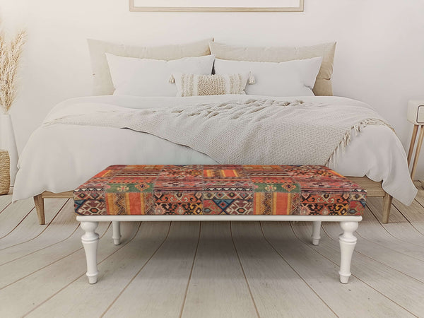 High Quality Wooden And Upholstered Bench, Ottoman Bench With Classic Legs, Fabric Upholstered Ottoman Bench, Dressing Table Set Bench