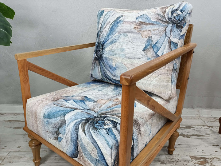 Home Rocking Armchair, Mid Century Modern Upholstered Fabric Rocking Armchair, Movie To Watch Comfort Armchair Mid Century Modern Upholstered Fabric Armchair