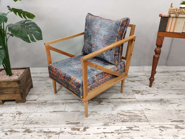 Comfortable Relax Rocking Chair, Patio Lounge Chair, Velvet Fabric Rocking Chair, Balcony Nap Chair, Adult Rocking Chair, Wooden Rocking Chairs