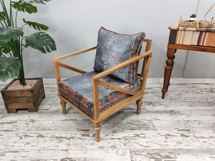 Velvet Fabric Rocking Chair, Balcony Nap Chair, High Back and Walnut Wood Rocking Chair, Modern Upholstered Side Chair, Adult Rocking Chair