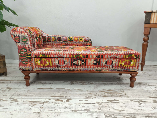 Colorful Pet Friendly Ottoman Chaise Lounge